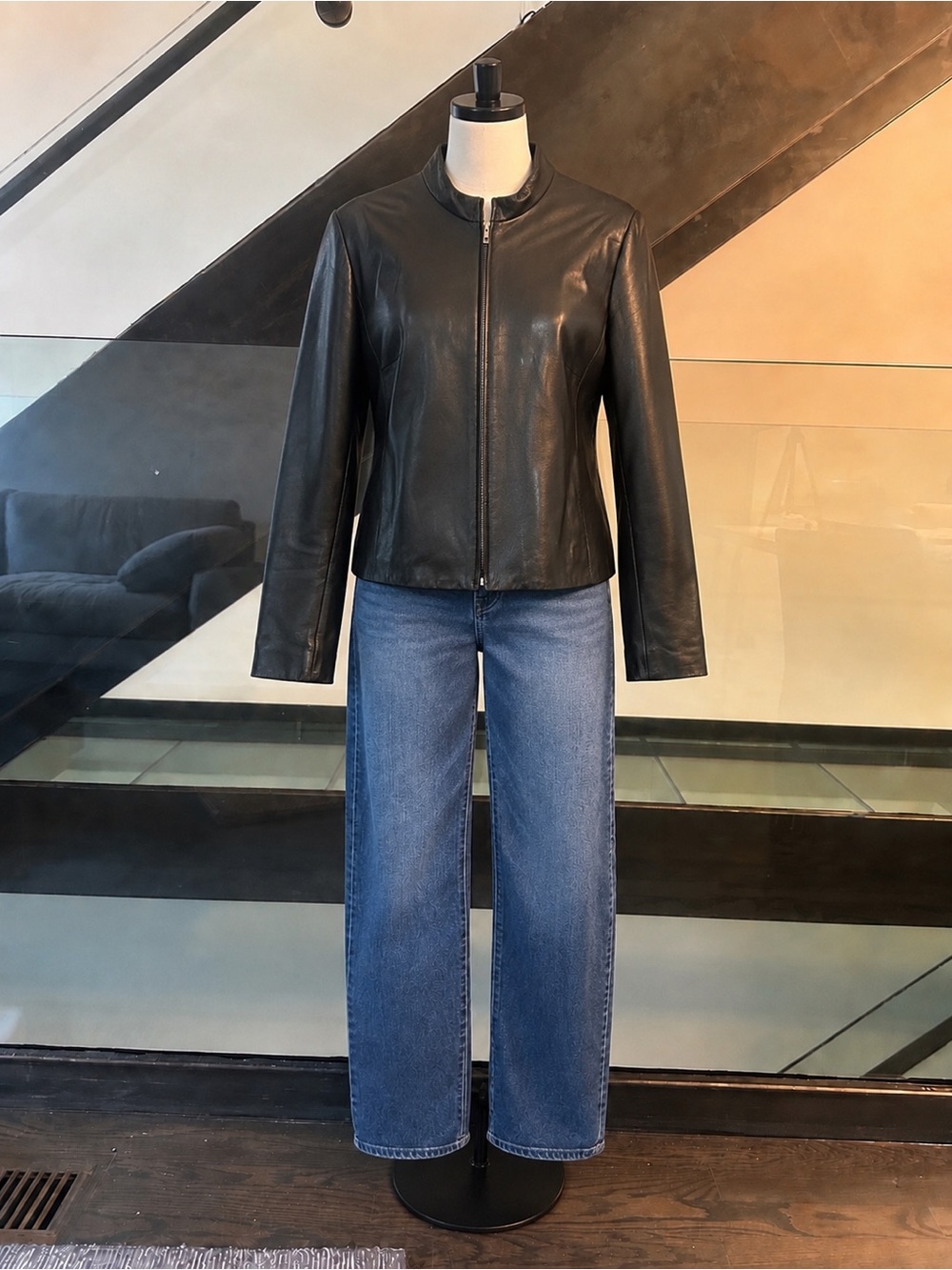 Vintage Brooks Brothers Brown Leather Zip Jacket - Women